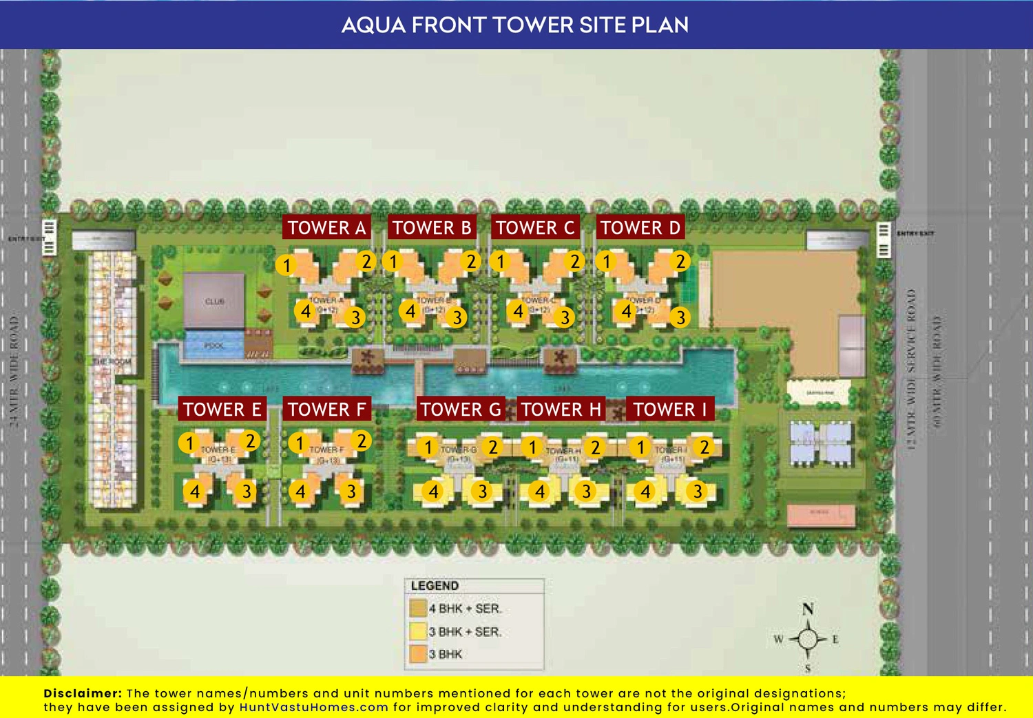 Central Park Flower Valley Aqua Front Towers