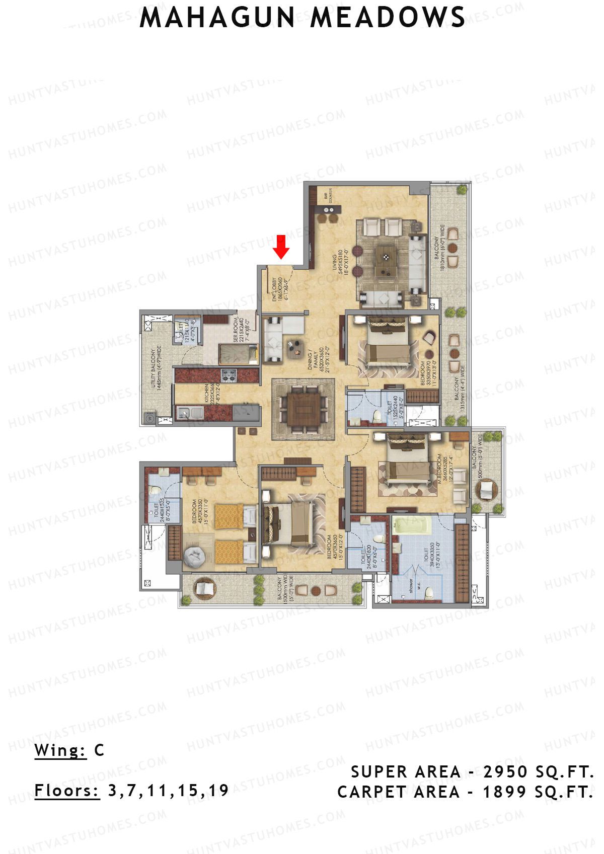 Unit 4 - Floors  3,7,11 (Type SHIG1)